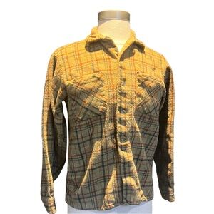 Pendleton Plaid Button-Down Shirt in Yellow and Brown - Womens